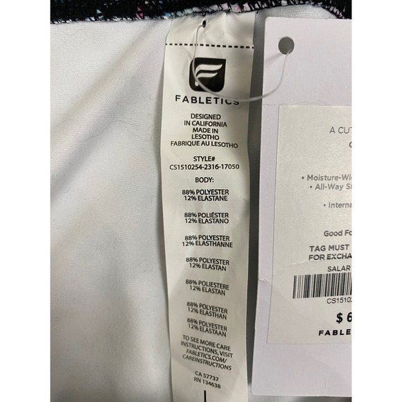 Fabletics Salar Capri Floral Print Cropped Leggings Activewear - Size L - Picture 4 of 5